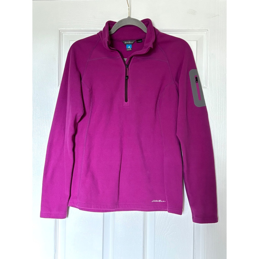 Eddie Bauer First Ascent Polartec Fleece Quarter Zip Pullover Magenta XS